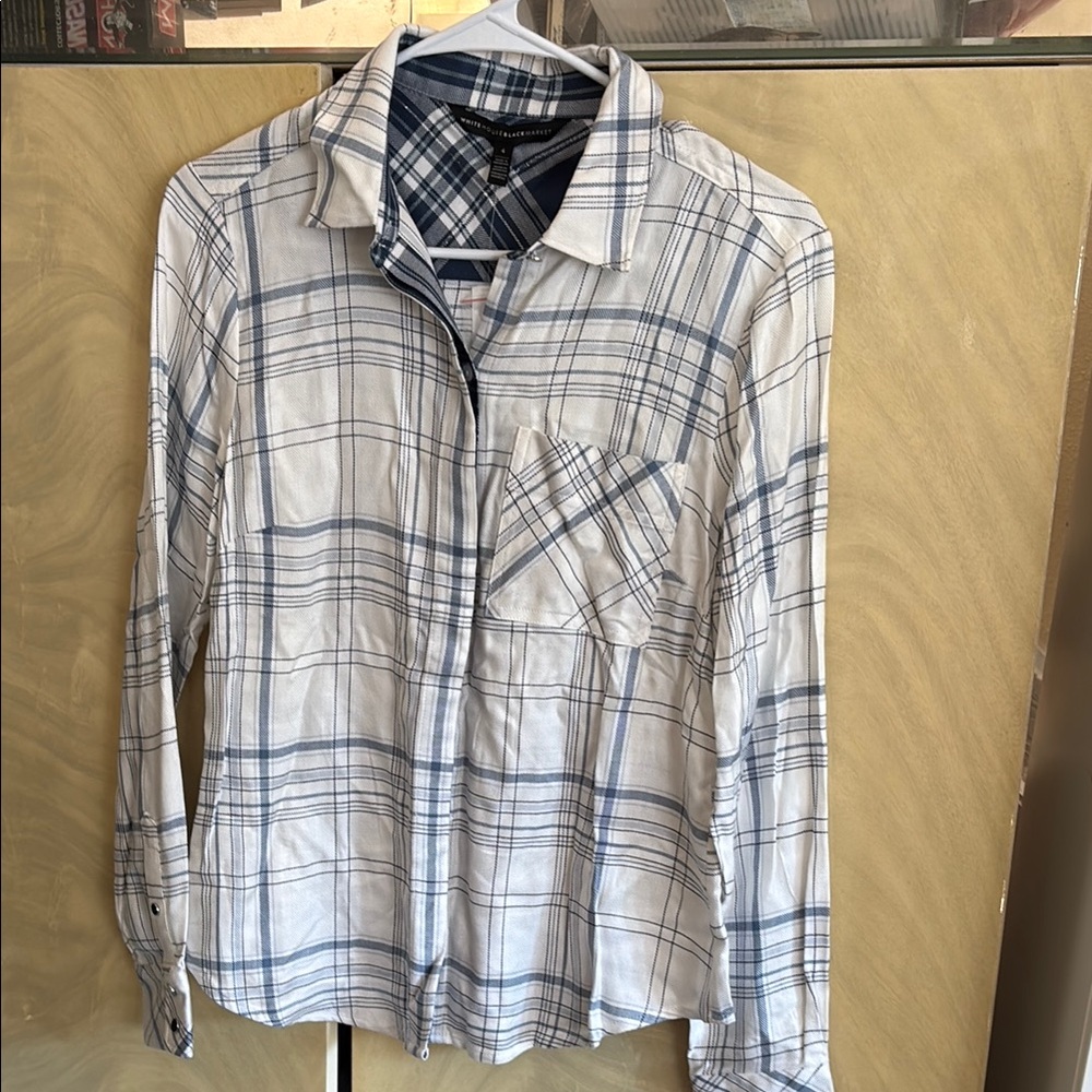Women’s Blue Plaid Shirt